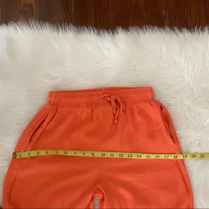 Vintage Coral Pull On Pants Crepe Elastic Waistband Drawstring Size Medium thumbnail 5