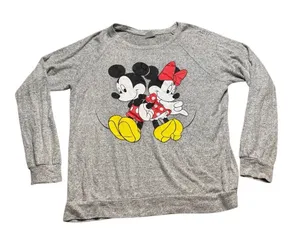 🐭✨ Disney Mickey & Minnie‎ Gray Graphic Sweatshirt ✨🐭 thumbnail 1