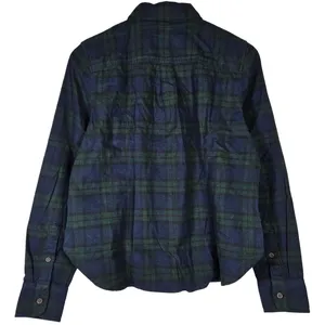J Crew‎ Womens Plaid Flannel Shirt Blue Green Beaded Embellished Button Down 10 thumbnail 2
