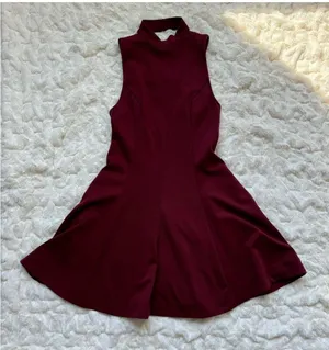 Free People Maroon Halter Dress Open Back thumbnail 4