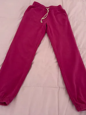 Out from Under pink Fuchsia Drawstring Jogger Pants sweatpants, size XS pockets thumbnail 8
