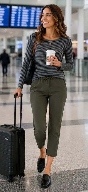 Lululemon On The Fly Crop 23 Dark Olive Luxtreme Travel Pants Size 6 thumbnail 1