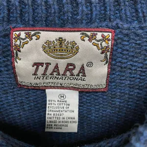 Tiara International Knit Ugly Christmas Sweater Snowman American Flag Medium thumbnail 2