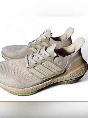 adidas woman Light Beige Knit Running Sneakers thumbnail 6