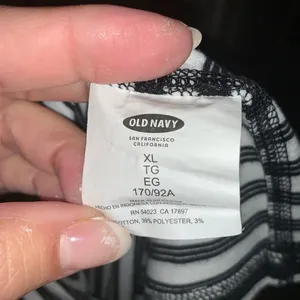 SHEIN faux leather black bomber‎ jacket & Old Navy black striped skirt XL thumbnail 12