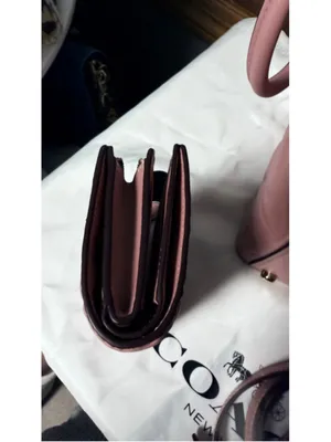 NEW Coach Signature Leather Medium Corner Zip Wallet Pink Petal CZ341 NWT thumbnail 8