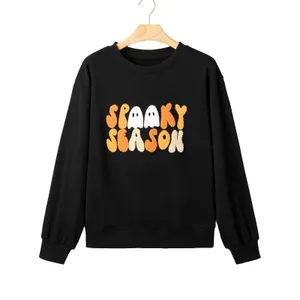 Embroidered Spooky Season Long Sleeve Round Neck Sweatshirt thumbnail 11