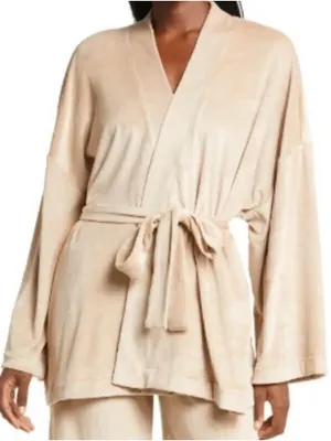 SKIMS Taupe Plush Robe Ladies Sz XS Velour Luxury Missing Belt Plush thumbnail 3