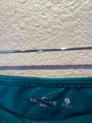 Hollister Women’s Jade Green Ribbed Bikini Bottoms Size Small thumbnail 6