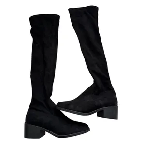 Steve Madden Georgette Black Over The Knee Stretch Boots Block Heel Size 6M thumbnail 3