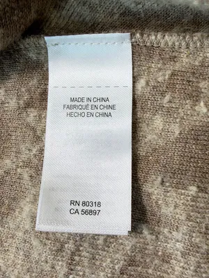 Lucky Brand Taupe & Beige Patterned Fringe Open Cardigan Size Large thumbnail 7