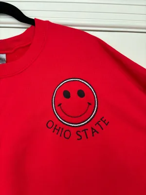 Gildan Ohio State Smiley Face Crewneck thumbnail 2