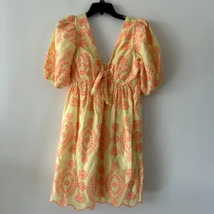 Lilly Pulitzer Sarafina Eyelet Yellow and Orange Patterned Babydoll Dress Size 2 thumbnail 2