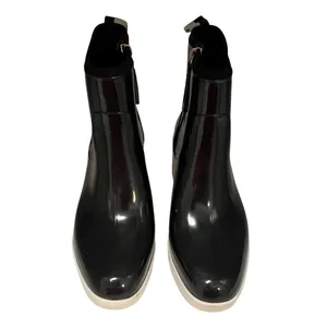 Kate Spade New York Womens Size‎ 6 Puddle Rain Boots Black White 2.5" Heel NWOT thumbnail 3