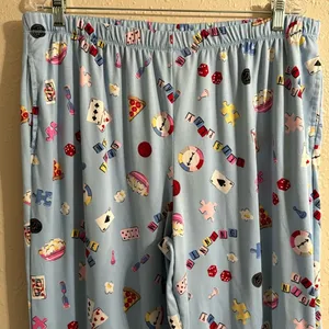 Womens Light Blue Game Night Joggers With Pockets thumbnail 4