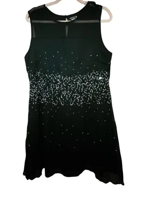Venus Women’s Black Dress Sequins,‎ lined, Summer Formal size 16 XL thumbnail 5