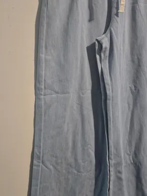 stradivarius Light Blue Wide-Leg Drawstring Jeans thumbnail 6