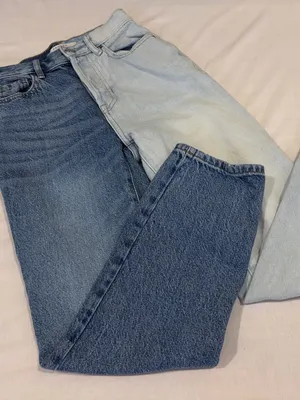 PACSUN High Rise Straight leg Buttonfly Two Tone Denim Jeans Women’s Sz 22 thumbnail 1