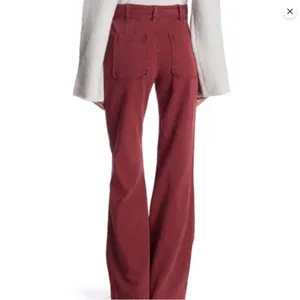 Free People Corin Flare Boho Button Fly Pants Red Size Women’s 8 thumbnail 2