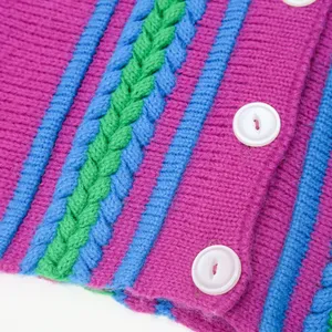 Vintage 70s Purple Collared Cardigan Sweater thumbnail 9