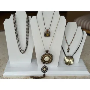 Bronze & Gold Multi-Style Pendant Necklace Set- 5 piece set thumbnail 8