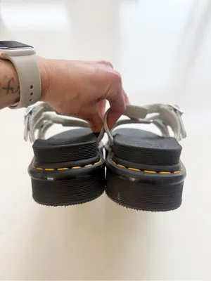 Dr. Martens Blaire Leather Slides White Size 8 thumbnail 6