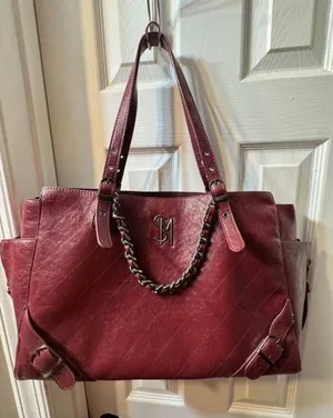 Steve madden elegandy burgundy tote bag  thumbnail 1