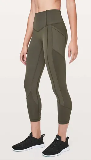 Lululemon All the Right Places Crop II Dark Olive thumbnail 1