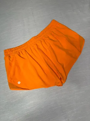 Lululemon Hotty Hot Low Rise Athletic Shorts Lit Orange Size 12 NWT thumbnail 7