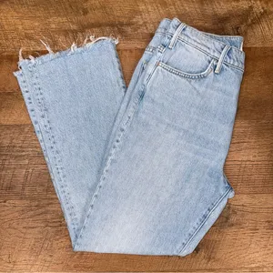 Mother Superior The Hustler Ankle Fray Home on the Range Light Blue Jeans thumbnail 3