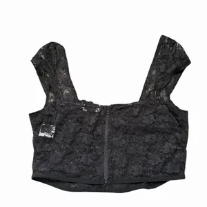 Faded Rose‎ Women's Black Lace Corset Bralette Crop Top Size M thumbnail 7