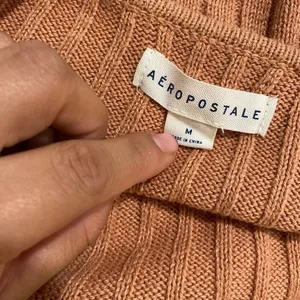 Aeropostale Ribbed Knit Cami Tank Brown Y2K Soft Girl Crop Top M thumbnail 4