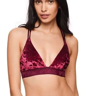 PINK Victoria's Secret Velvet Bralette thumbnail 1
