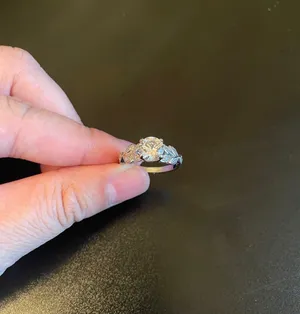 Austrian Crystal Silver Woman Ring Size 6 thumbnail 4