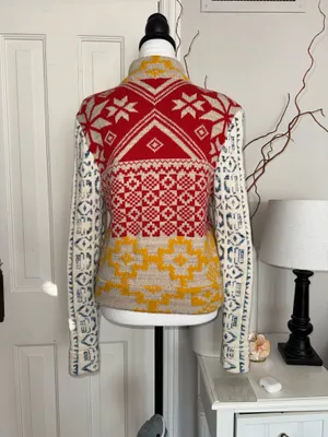 BDG Nordic Fair Isle Lace-Up Knit Sweater thumbnail 4