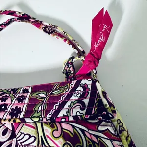 Vera Bradley Multicolor Pink Floral Little Hipster Bag Crossbody Purse VGC thumbnail 6