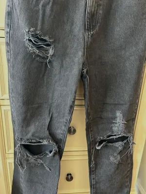 Garage Distressed Black Vintage Straight Leg Jeans thumbnail 3