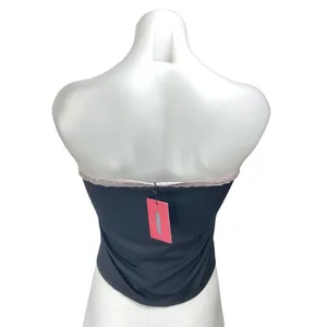 NEW Edikted Black Strapless Sleeveless Bandeau Bustier Crop Tube Tank Top Size S thumbnail 2