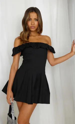 Hello Molly FASHION STUDENT MINI DRESS BLACK thumbnail 1