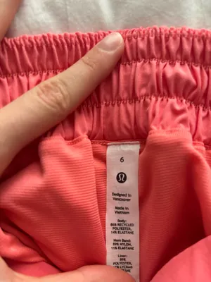 Lululemon Hotty-Hot Low-Rise Short 2.5” Color: Raspberry Cream thumbnail 4