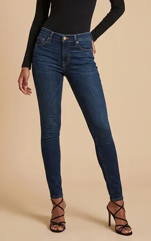 ABERCROMBIE & FITCH | Dark Blue Mid Rise Super Skinny Denim Jeans Sz 25 thumbnail 1
