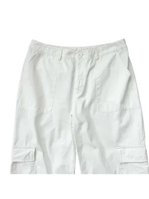 Princess Polly Fallout Wide Leg High Rise Cargo Ankle Crop Cotton Pants Size 8 thumbnail 3