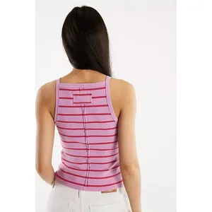 Free People Ribbed Mia Stripe Tank Top in Orchid Combo Size XS thumbnail 6