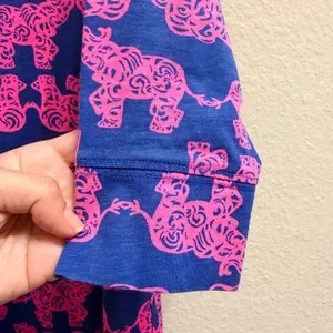Lilly Pulitzer Marlowe "Pack Your Trunk" Mini Dress Medium Elephant Pima Cotton thumbnail 12