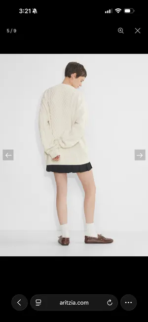 Aritzia Peggy Sunday Best Sweater Cable Knit Wool thumbnail 3