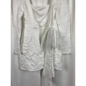 Lulus White Jacquard Elevated Icon Mini Dress Sz.M NWT thumbnail 15
