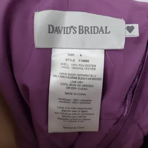 Davids Bridal Strapless Pleated Empire Waist Maxi Dress Purple Size 4 thumbnail 3