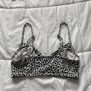 Michael Kors Womens Size Small White Black Polka Dot Swimsuit‎ Bikini Top Wired thumbnail 4
