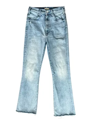 Mother Denim Women’s The Hustler Ankle Fray Cropped Jeans in Knock on Wood 26 thumbnail 2