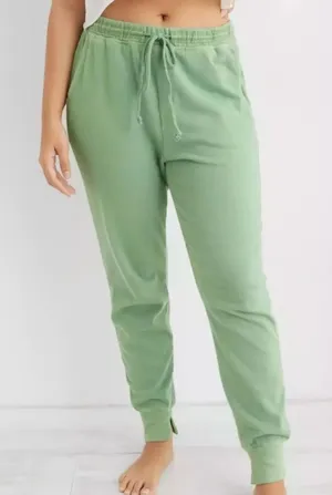 Aerie green sweatpants thumbnail 1